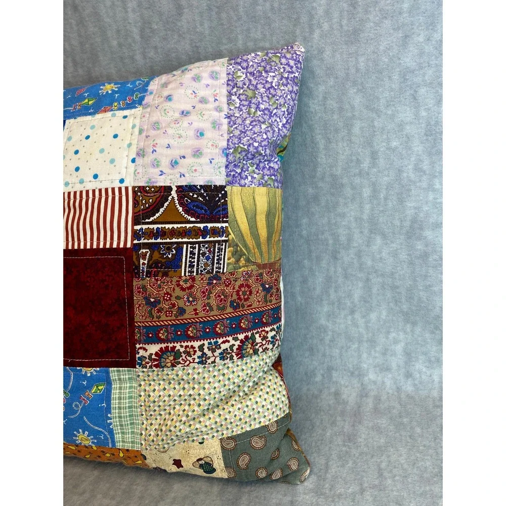Handmade Patchwork Throw Pillow 17